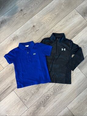 Under Armour Black Quarter-Zip Top with Royal Blue Polo - 2-Pack